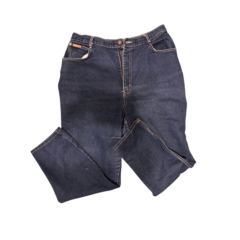 Gitano High Waisted Jeans Dark Wash 34 20W Vintage Straight Leg Casual Work